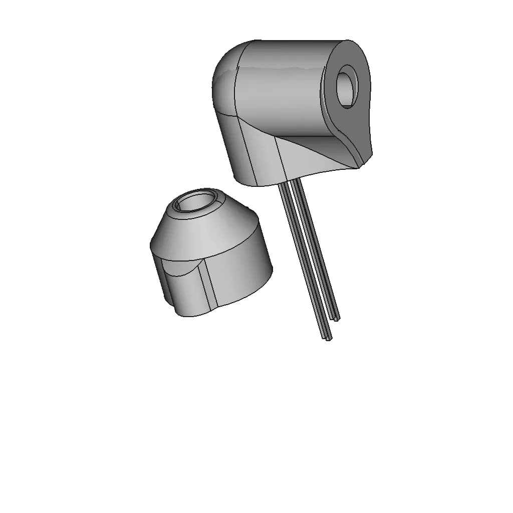 Led And Photodiode 3Mm Pmma Connectors - Standard Mechanical Component_60_30_degree_snapshot