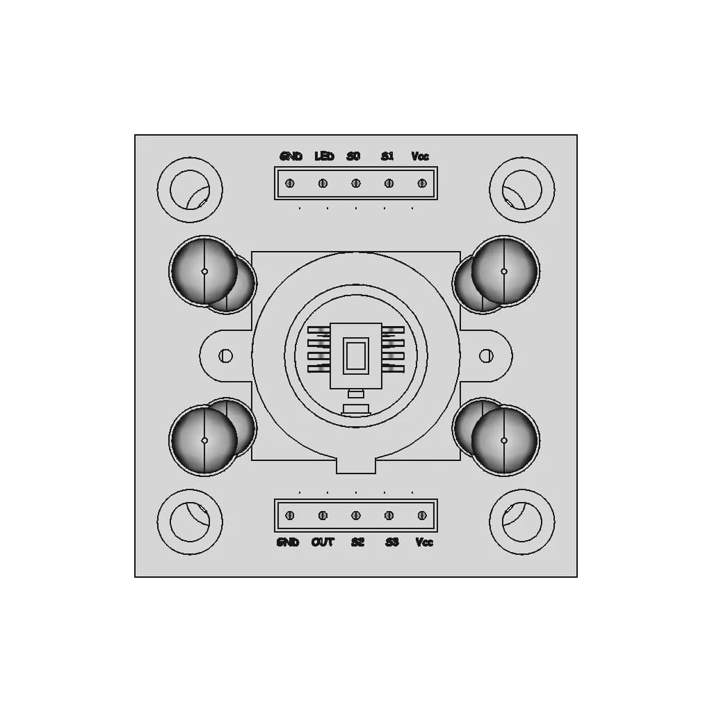 Tcs3200 Color Sensor Module | 3D Engineering Design File_0_90_degree_snapshot