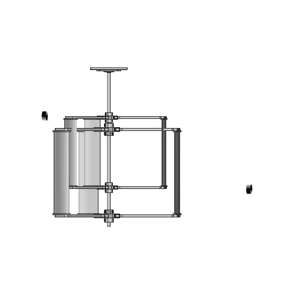 Darrius And H-Rotor Vertical Axis Wind Turbine - Standard Mechanical Component_270_0_degree_snapshot