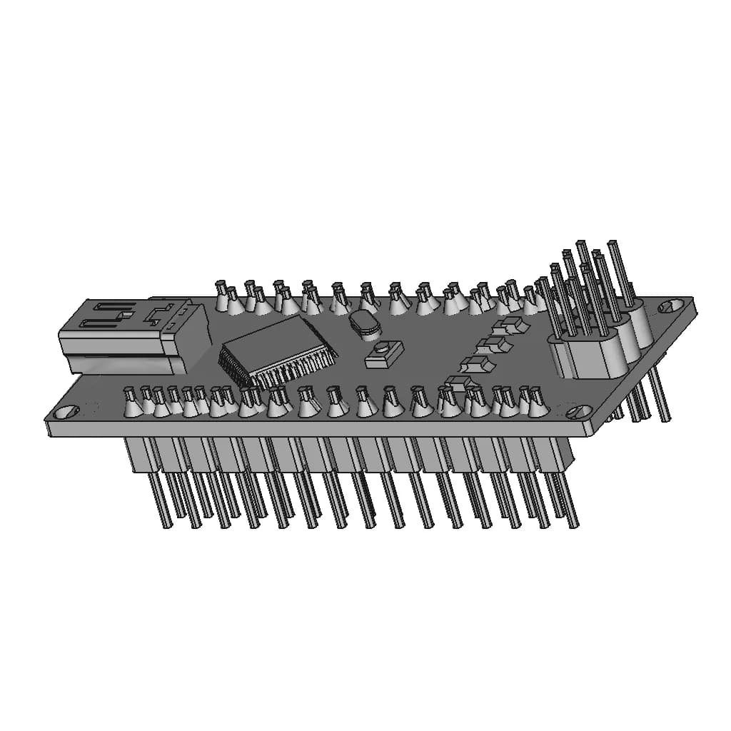 Adrino Nano | High-Quality CAD Model_60_30_degree_snapshot