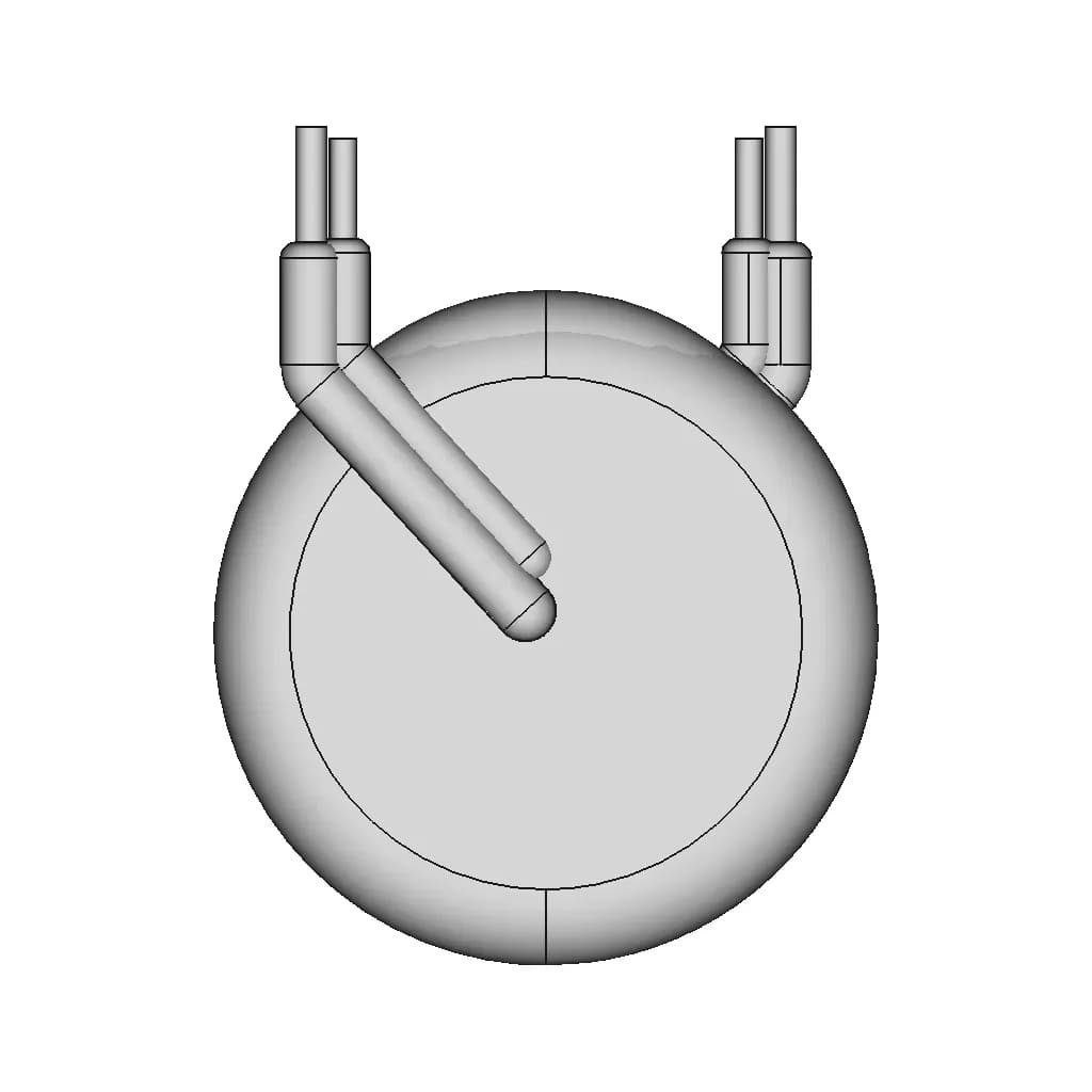 Parameterized Table Driven Disk Component (Capacitor, Varistor Etc) | High-Quality CAD Model_270_0_degree_snapshot