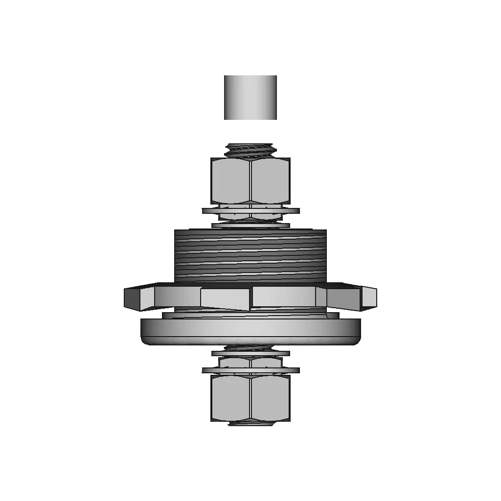 Thru Panel Battery Connector | High-Quality CAD Model_270_0_degree_snapshot