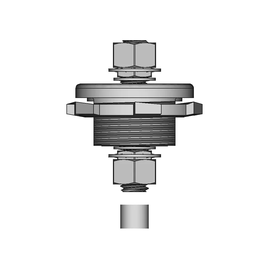 Thru Panel Battery Connector | High-Quality CAD Model_90_0_degree_snapshot