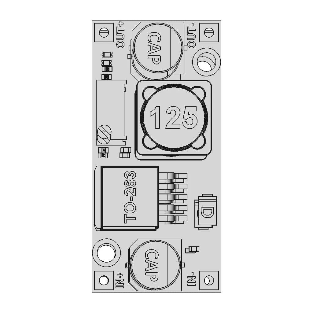 Dc-Dc Lm2596 3A Step Down Converter Module | 3D Engineering Design File_270_0_degree_snapshot