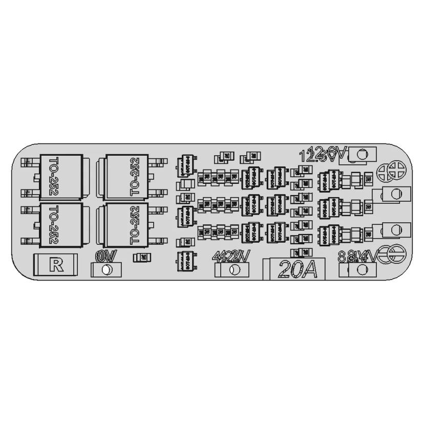 18650 Lithium Battery Bms 3S 20A (Hw-375 Rev. 2.0) | 3D Engineering Design File