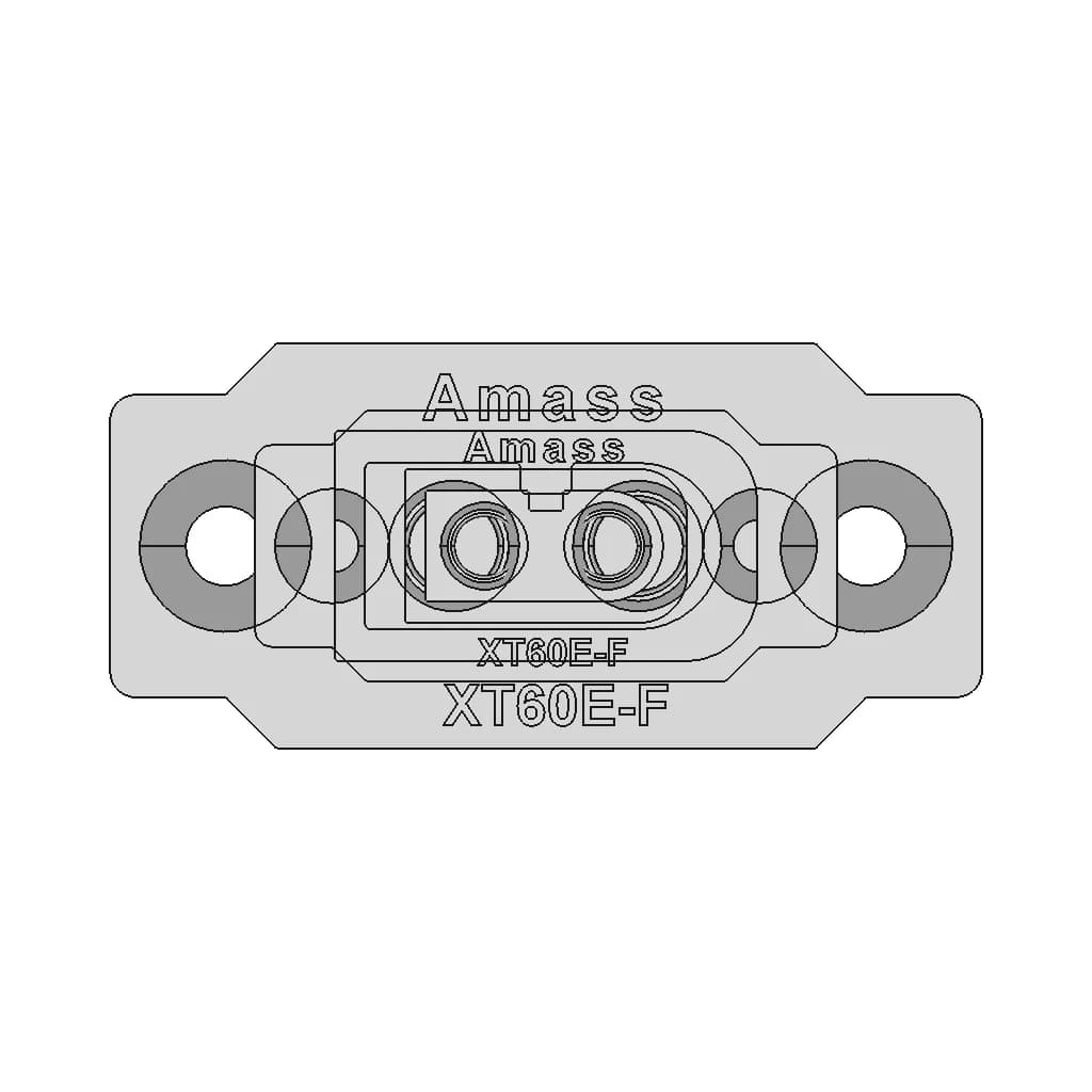 Amass Xt60E-F | 3D Engineering Design File_0_0_degree_snapshot