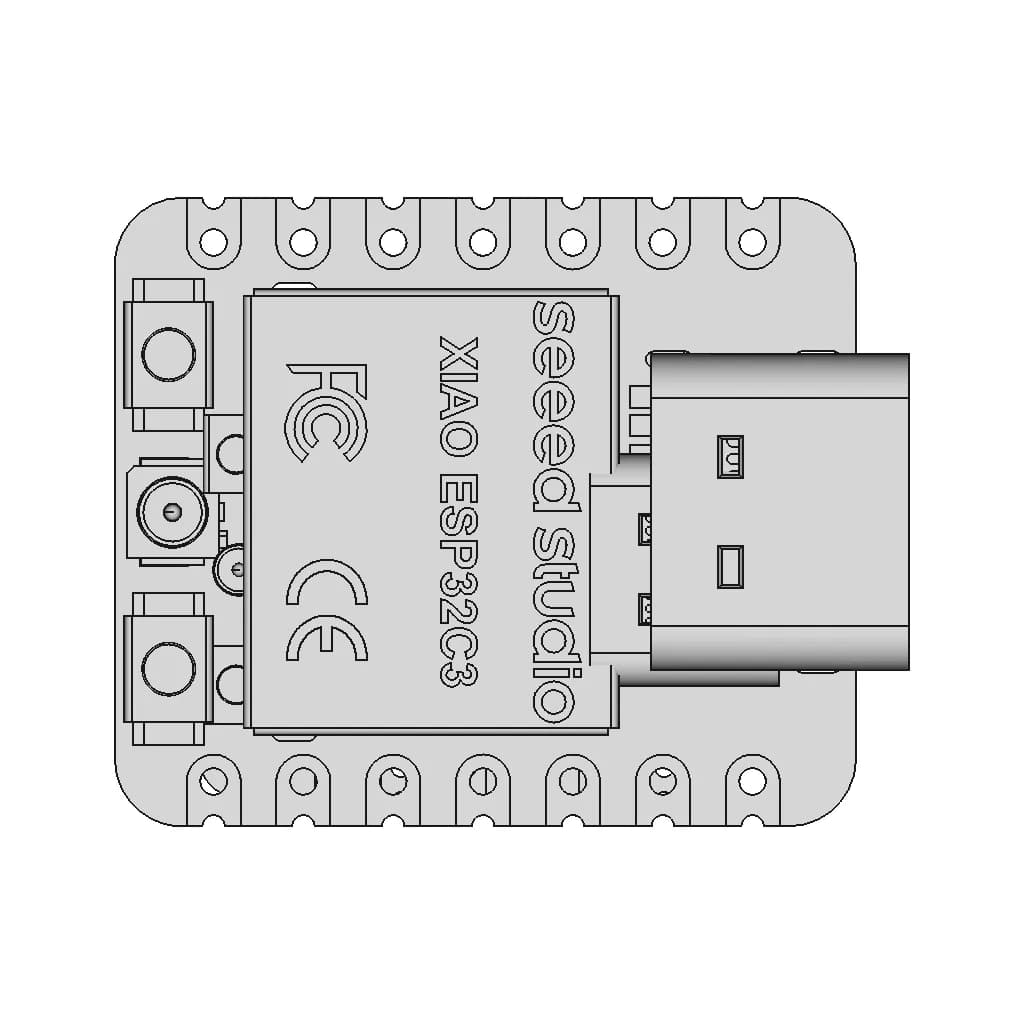 Seeed Studio Xiao Esp32C3 - Downloadable CAD Representation_270_0_degree_snapshot