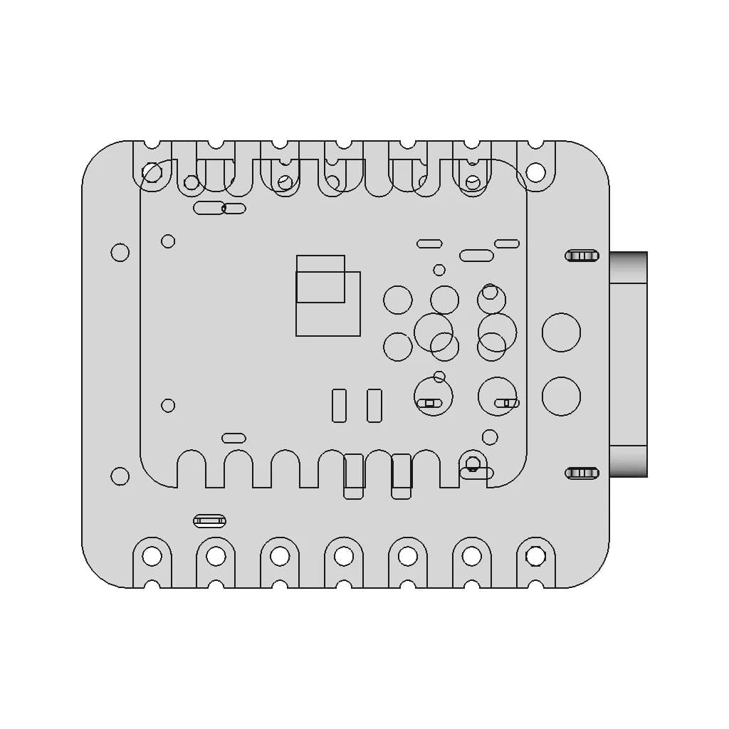Seeed Studio Xiao Esp32C3 - Downloadable CAD Representation_90_0_degree_snapshot