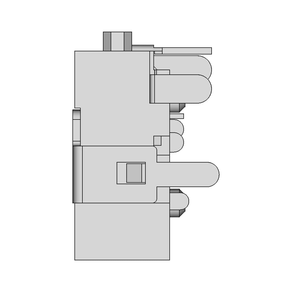 Dc-011 Barrel Jack Connectors (2.5Mm*0.7Mm) - Standard Mechanical Component_0_90_degree_snapshot