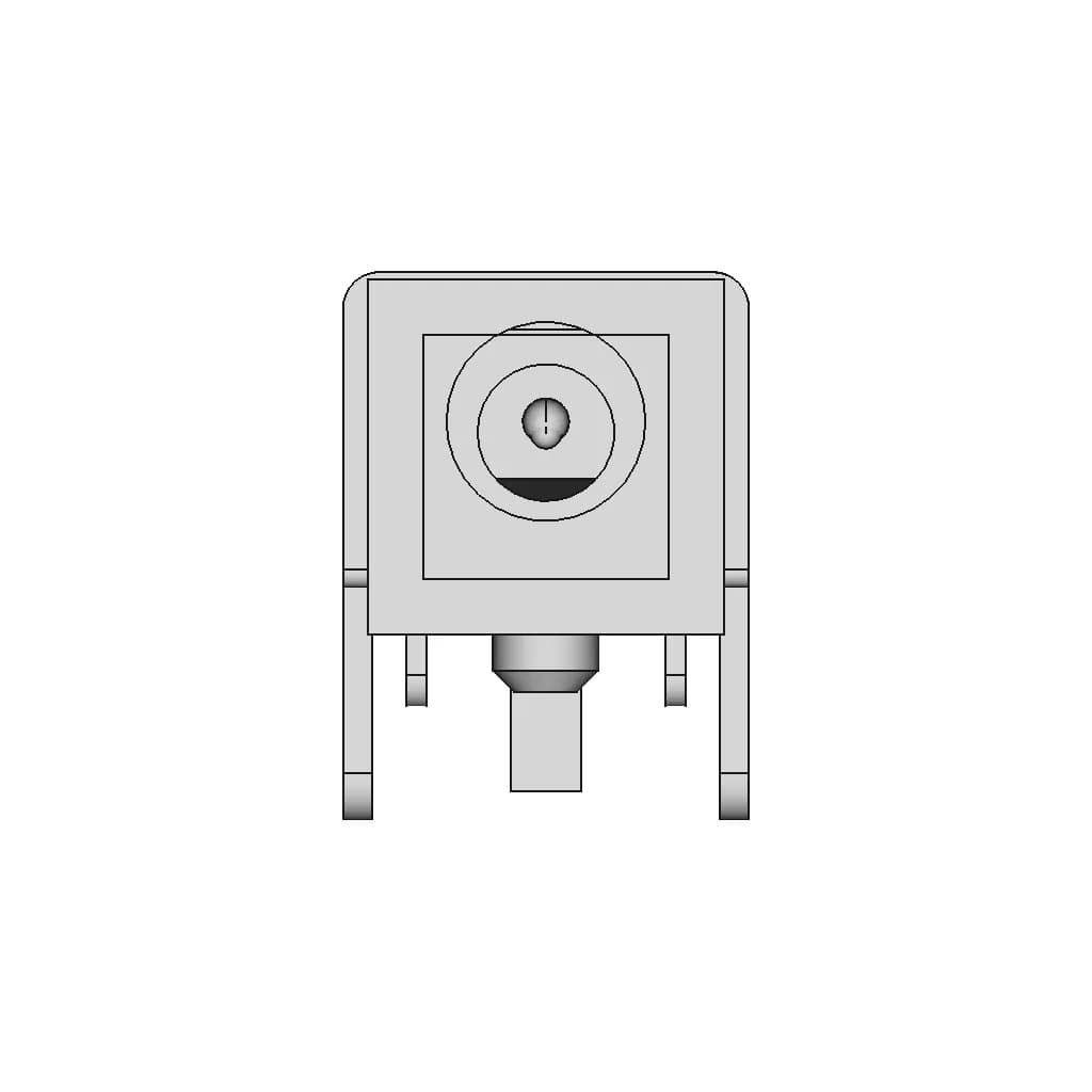 Dc-011 Barrel Jack Connectors (2.5Mm*0.7Mm) - Standard Mechanical Component_90_0_degree_snapshot