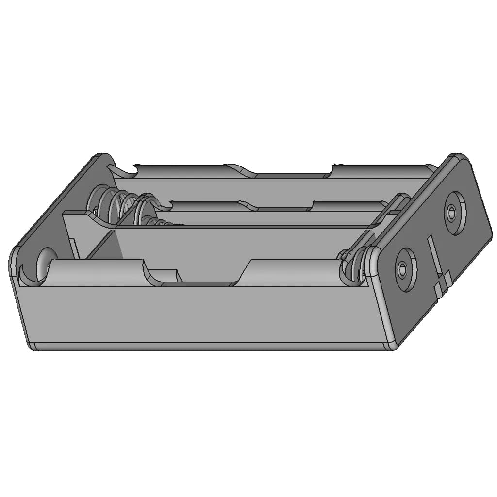 Battery Case For 2 18650 Lion | High-Quality CAD Model_60_30_degree_snapshot