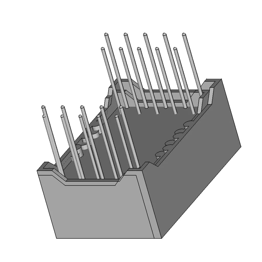 7 Segment Display 5161As | High-Quality CAD Model_60_30_degree_snapshot