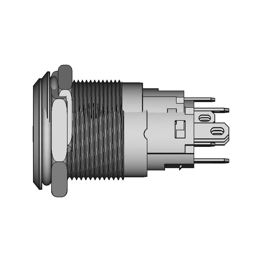16Mm Anti Vandal Switch 24W Green | 3D Engineering Design File_270_0_degree_snapshot