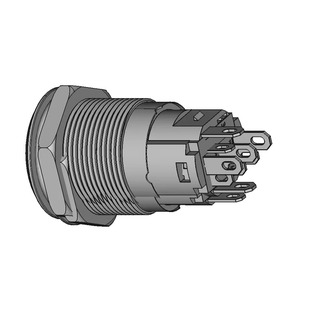 16Mm Anti Vandal Switch 24W Green | 3D Engineering Design File_60_30_degree_snapshot