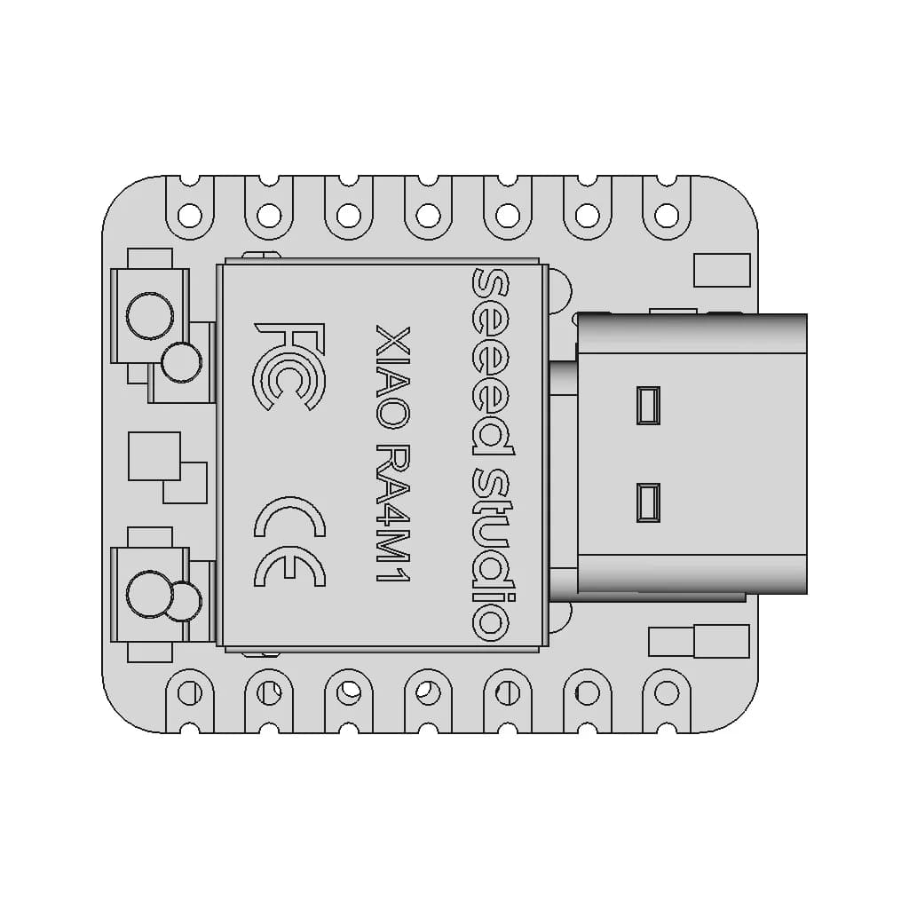 Seeed Studio Xiao Ra4M1 - Downloadable CAD Representation_270_0_degree_snapshot