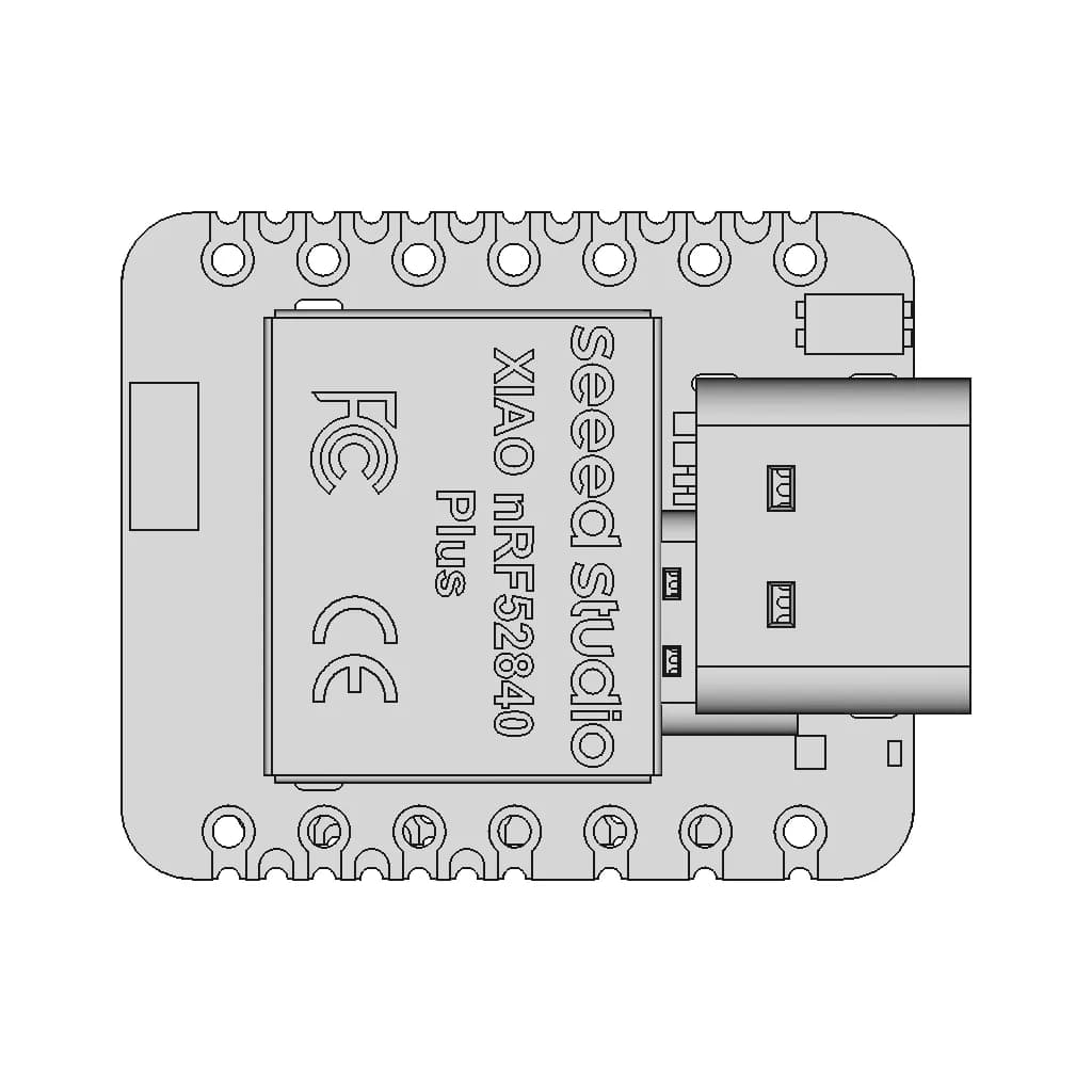 Seeed Studio Xiao Nrf52840 Plus | 3D Engineering Design File_270_0_degree_snapshot
