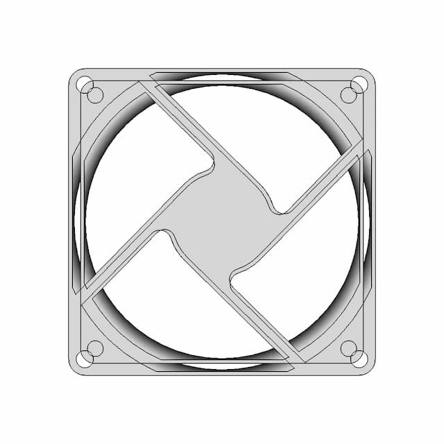 80Mm Case Fan - Downloadable CAD Representation