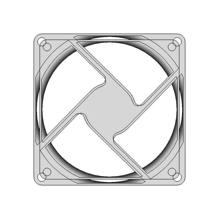 80Mm Case Fan - Downloadable CAD Representation