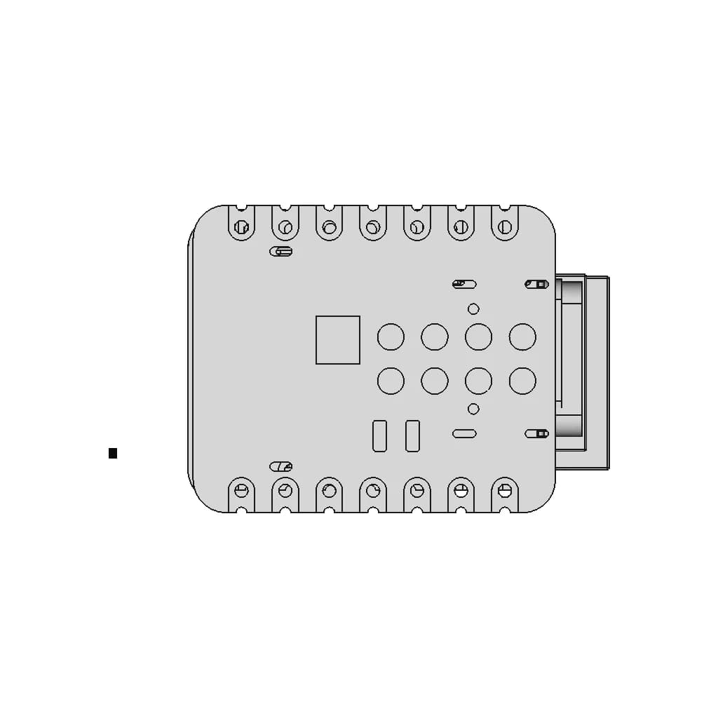Seeed Studio Xiao Esp32S3 Sense | 3D Engineering Design File_90_0_degree_snapshot