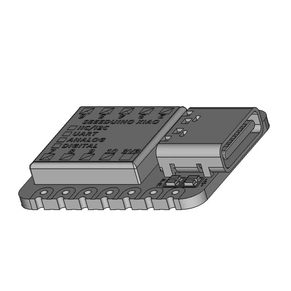 Seeed Studio Xiao Samd21 Aka Seeeduino Xiao - Downloadable CAD Representation_60_30_degree_snapshot