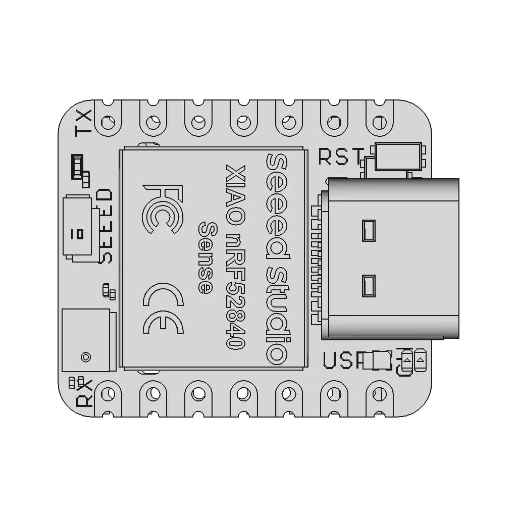 Seeed Studio Xiao Nrf52840 (Sense) | 3D Engineering Design File_270_0_degree_snapshot