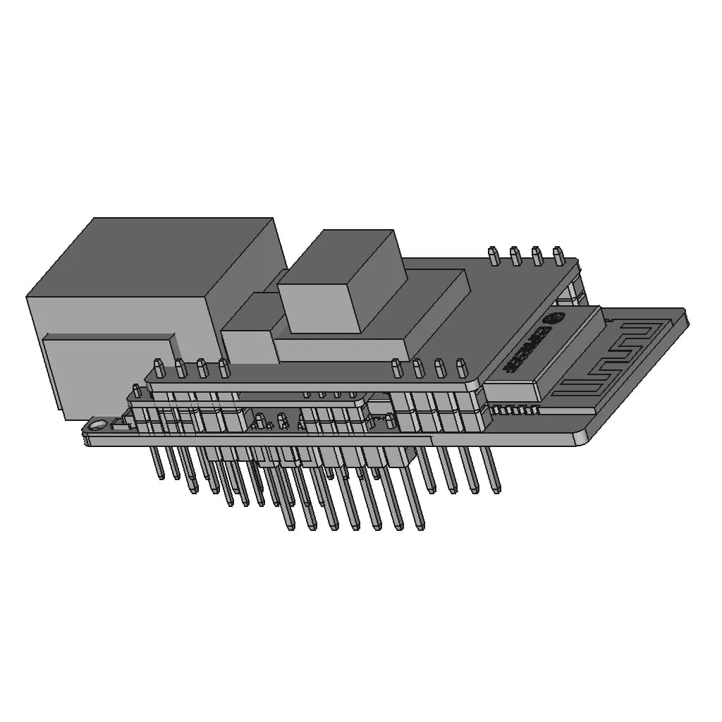 Wt32-Eth01-Evo Poe | 3D Engineering Design File_60_30_degree_snapshot