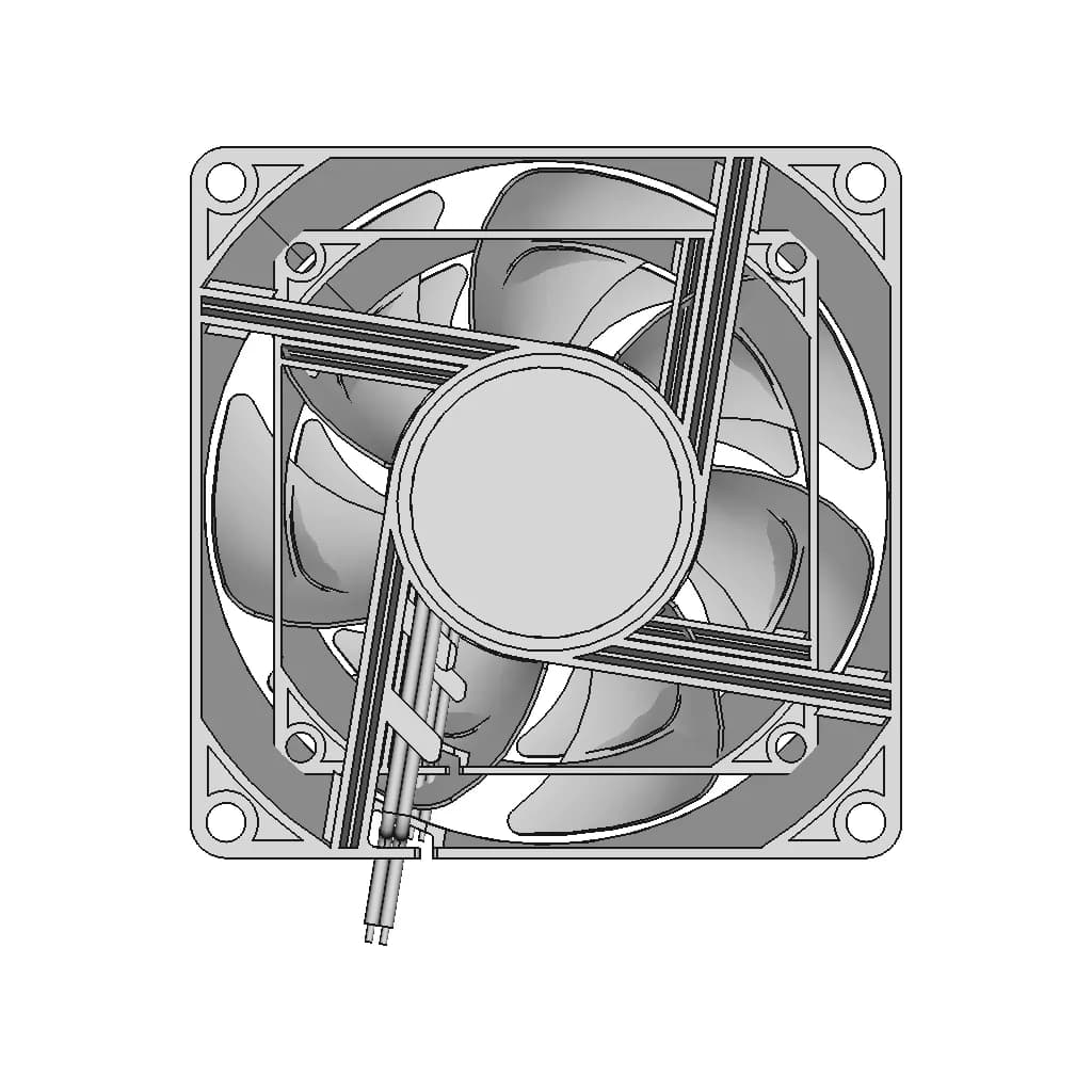 Fan - Sunon 24V - Downloadable CAD Representation_270_0_degree_snapshot