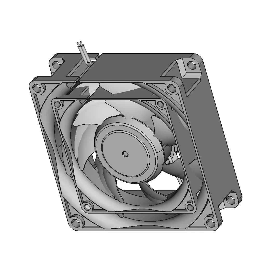 Fan - Sunon 24V - Downloadable CAD Representation_60_30_degree_snapshot
