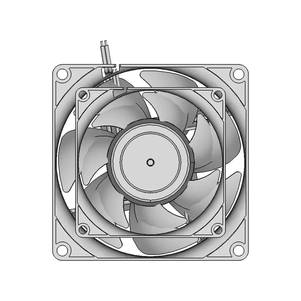 Fan - Sunon 24V - Downloadable CAD Representation_90_0_degree_snapshot