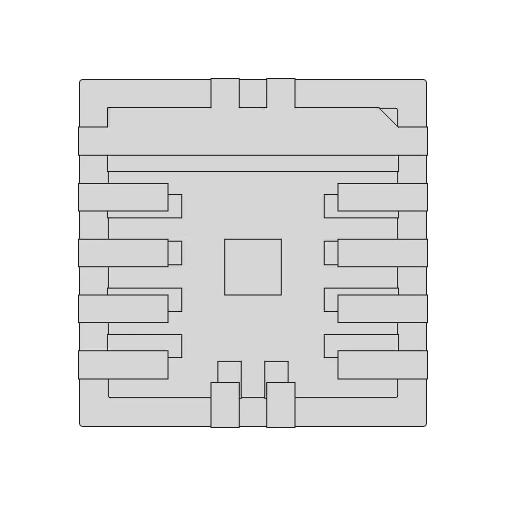 Qfn14 (3Mmx3Mm) Mp9186 20V, 6A Synchronous Step-Down Converter - Downloadable CAD Representation_90_0_degree_snapshot