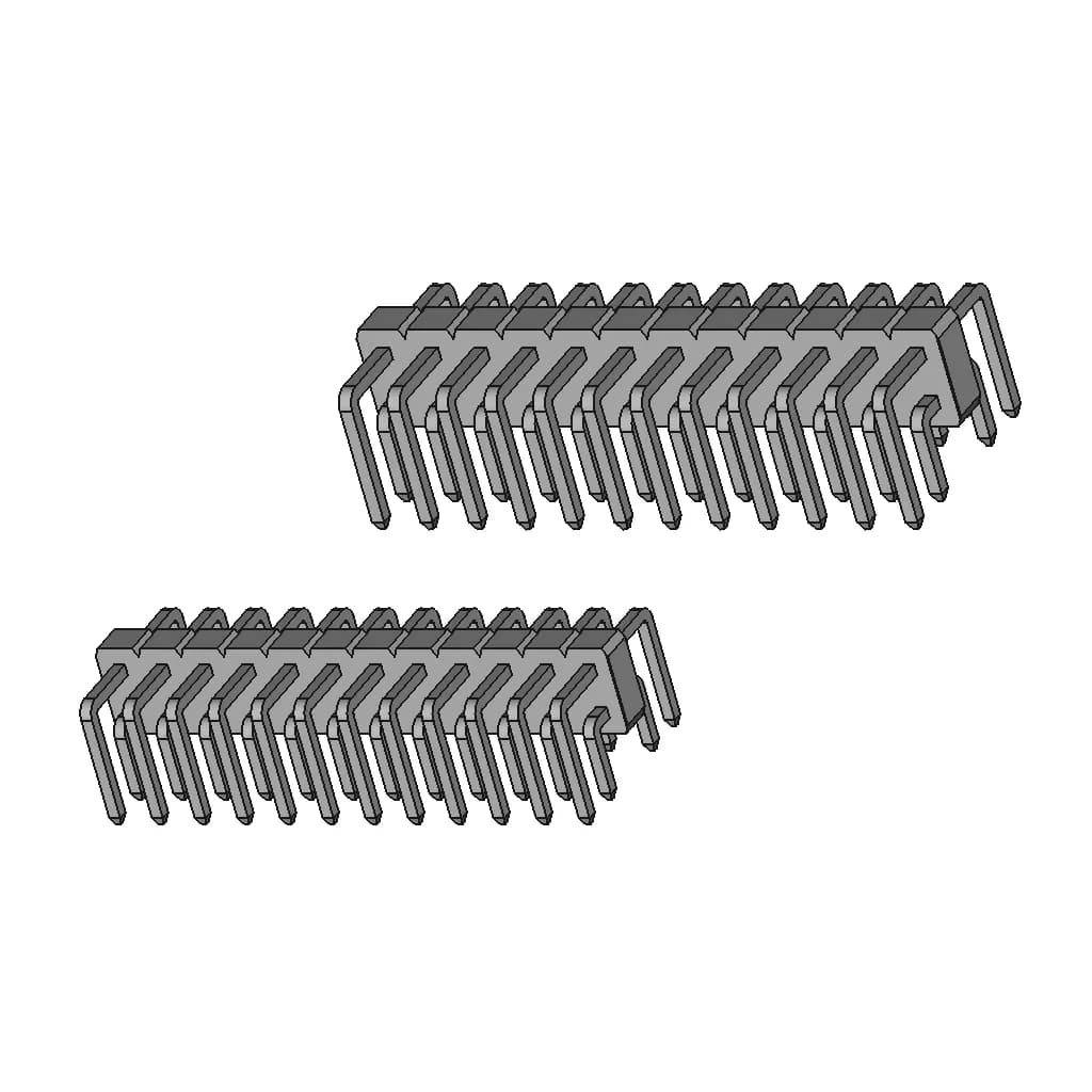 Pin Headers Dual-Dual Angled - Standard Mechanical Component_60_30_degree_snapshot