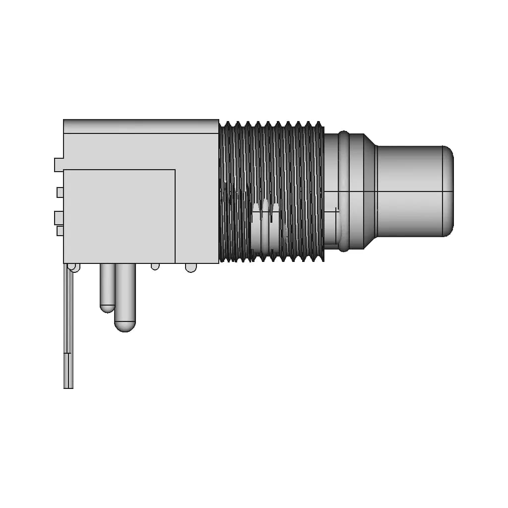 Pcb Panel Mount 90 Degree 1-Rca (Aec Rj-255) | High-Quality CAD Model_0_270_degree_snapshot