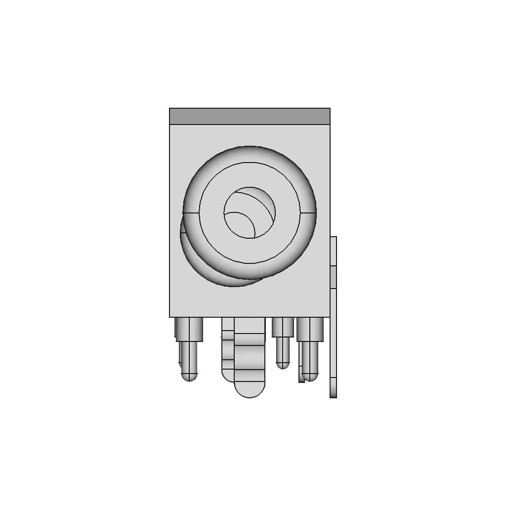 Pcb Mount 90 Degree 1-Rca 972 (Av1-8.4-9A) - Standard Mechanical Component_0_0_degree_snapshot