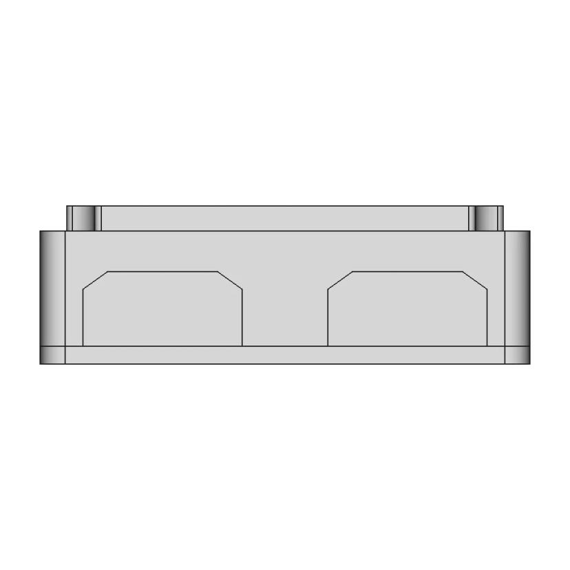 Heavy Duty Bus Bar 300A (4Xm8) - Downloadable CAD Representation