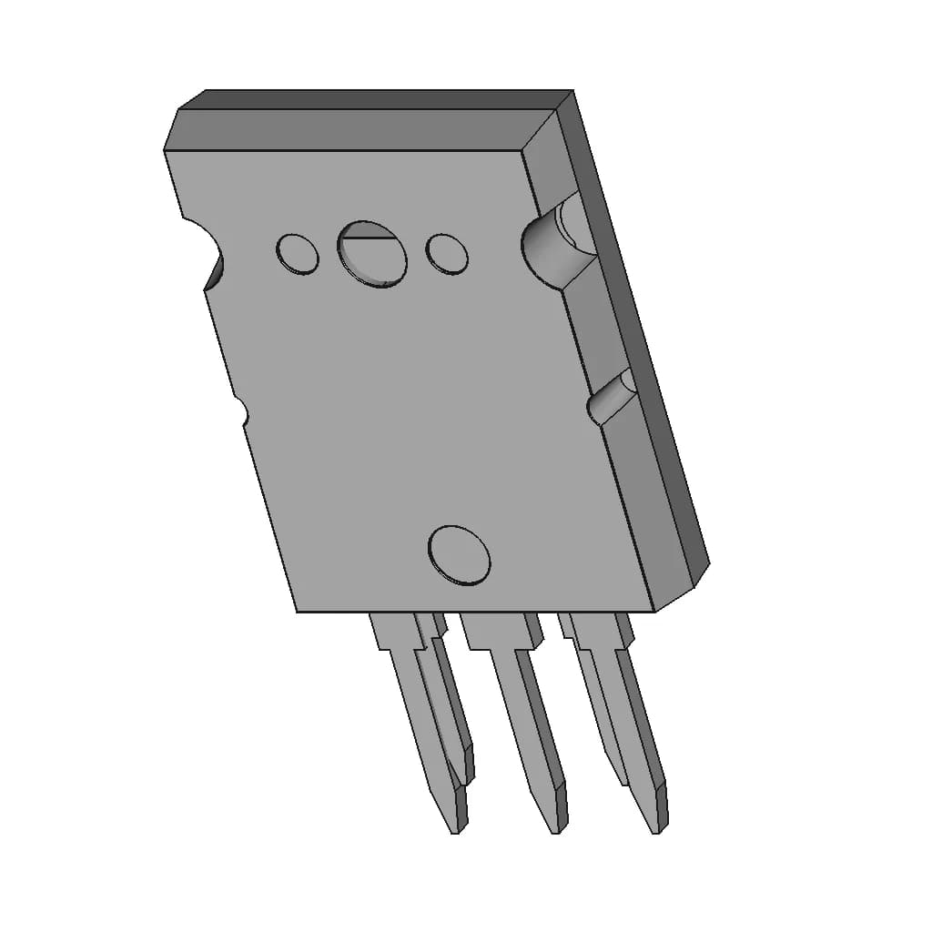 Through Hole Transistor | High-Quality CAD Model_60_30_degree_snapshot