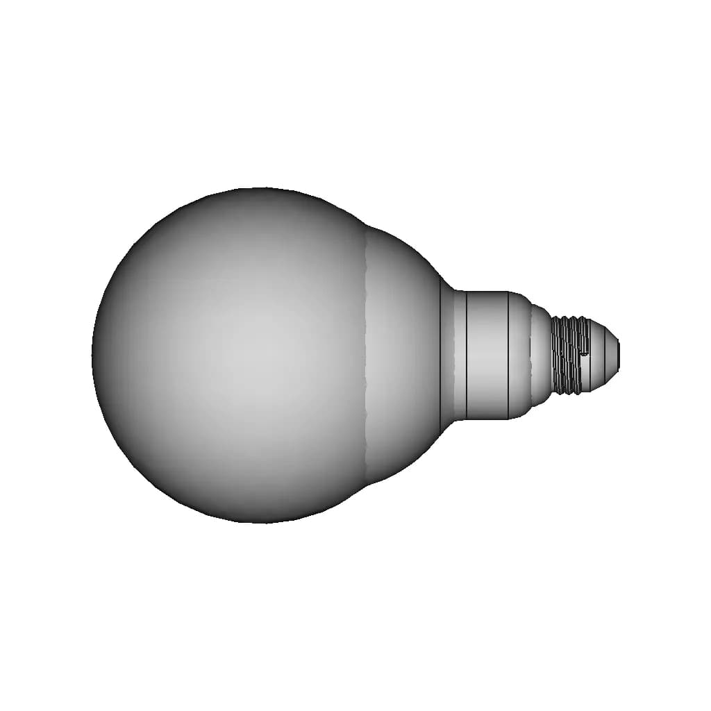 Edison Screw Led Lightbulb | 3D Engineering Design File_0_90_degree_snapshot