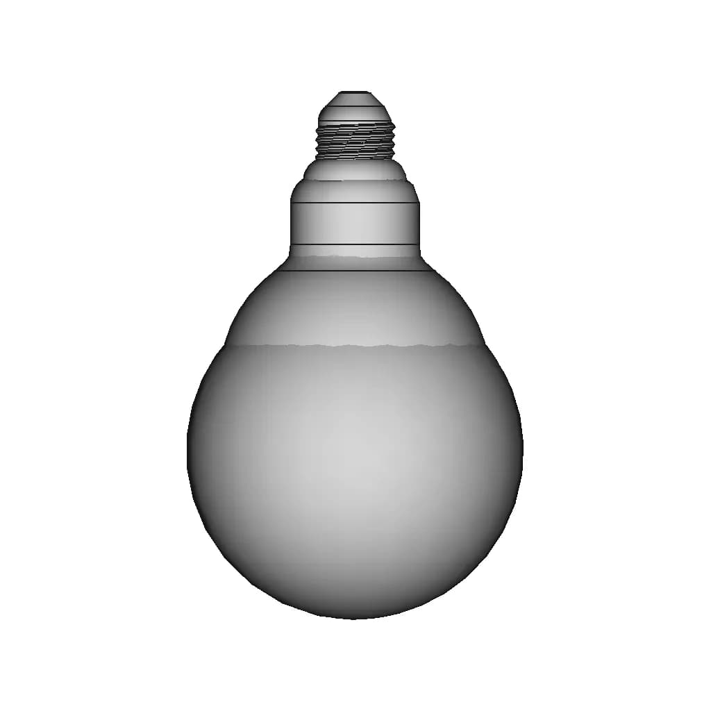 Edison Screw Led Lightbulb | 3D Engineering Design File_270_0_degree_snapshot