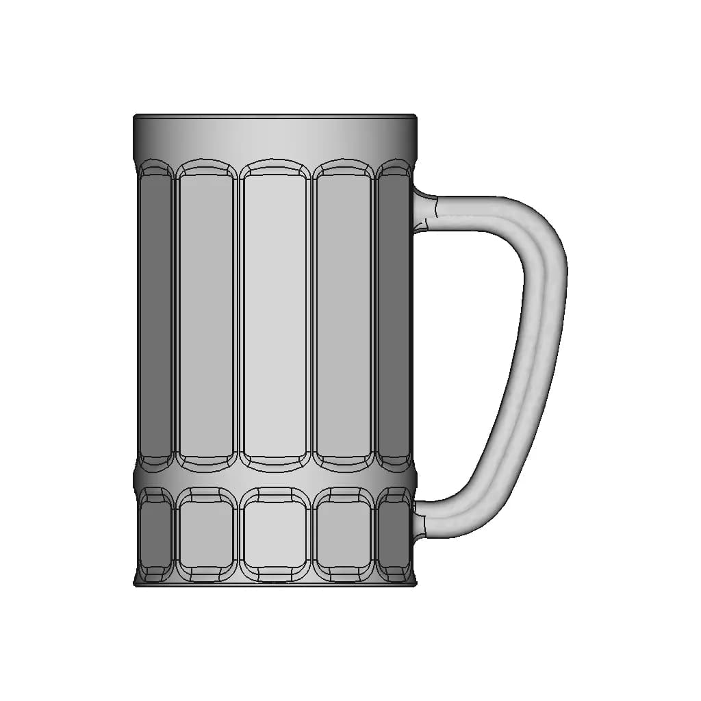 Glass Mug - Downloadable CAD Representation_0_270_degree_snapshot