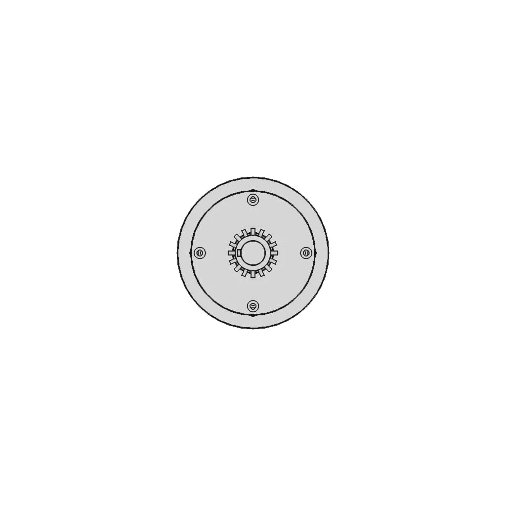 Sample Shaft With Mounting Plates, Angle Clutch And Gear | High-Quality CAD Model_0_90_degree_snapshot