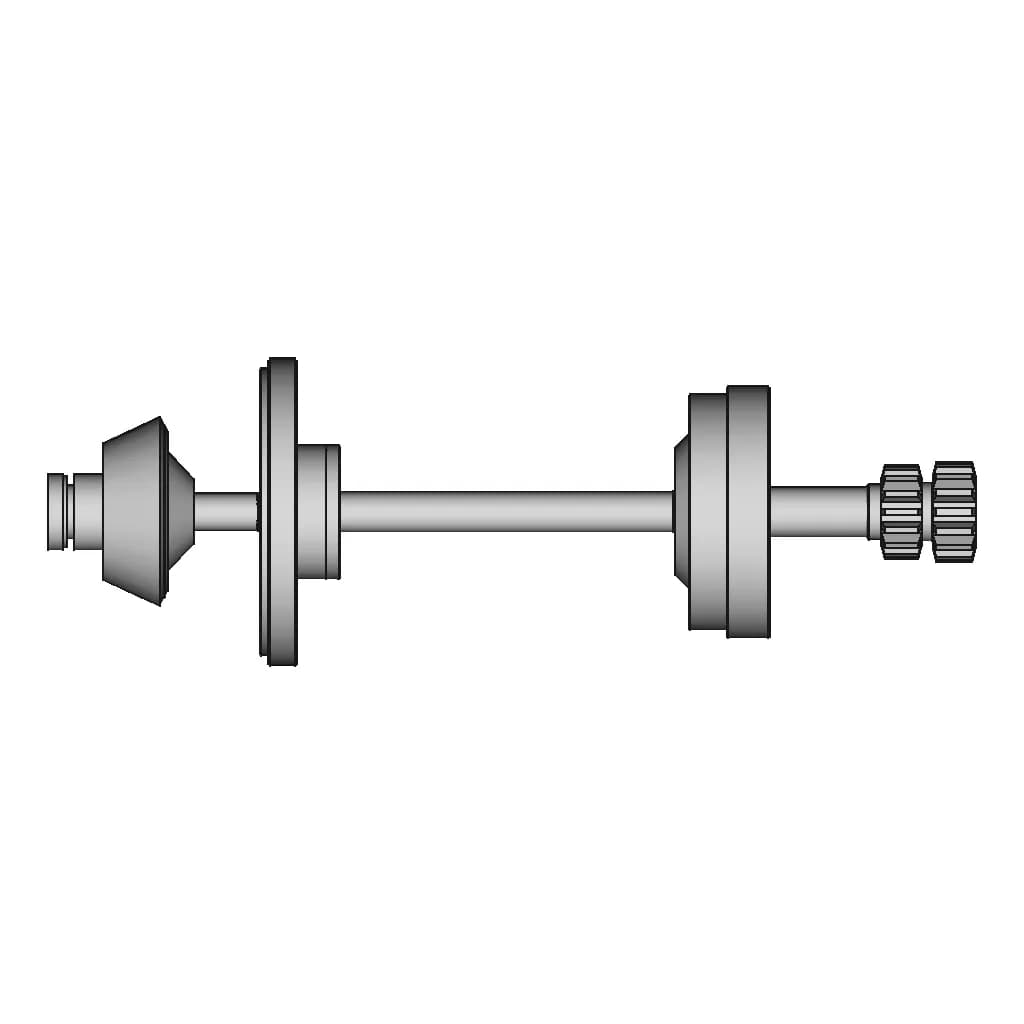Sample Shaft With Mounting Plates, Angle Clutch And Gear | High-Quality CAD Model_270_0_degree_snapshot