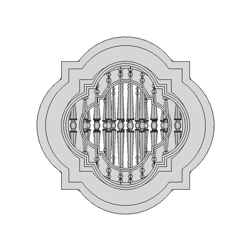 Gable Vent | High-Quality CAD Model_0_0_degree_snapshot