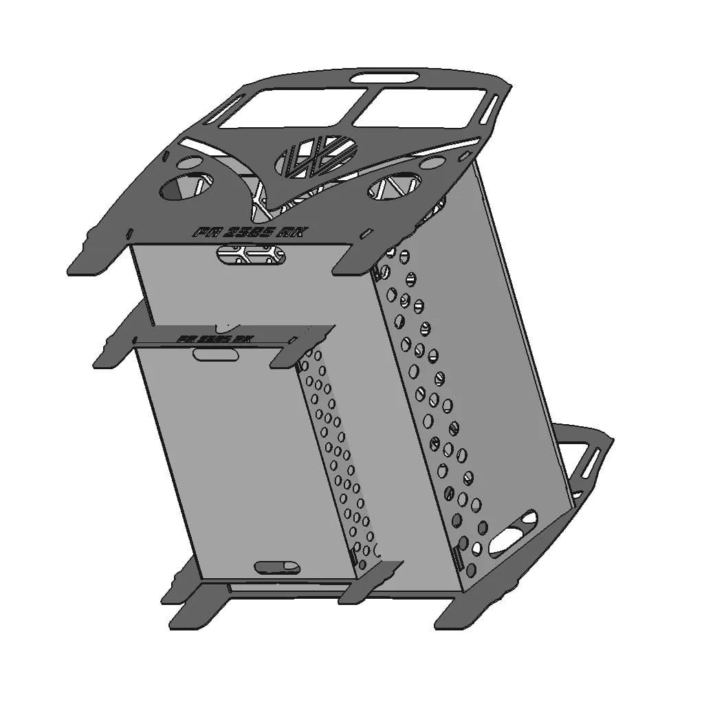Vw Caravan Sheet Metal Fire Pit | 3D Engineering Design File_60_30_degree_snapshot
