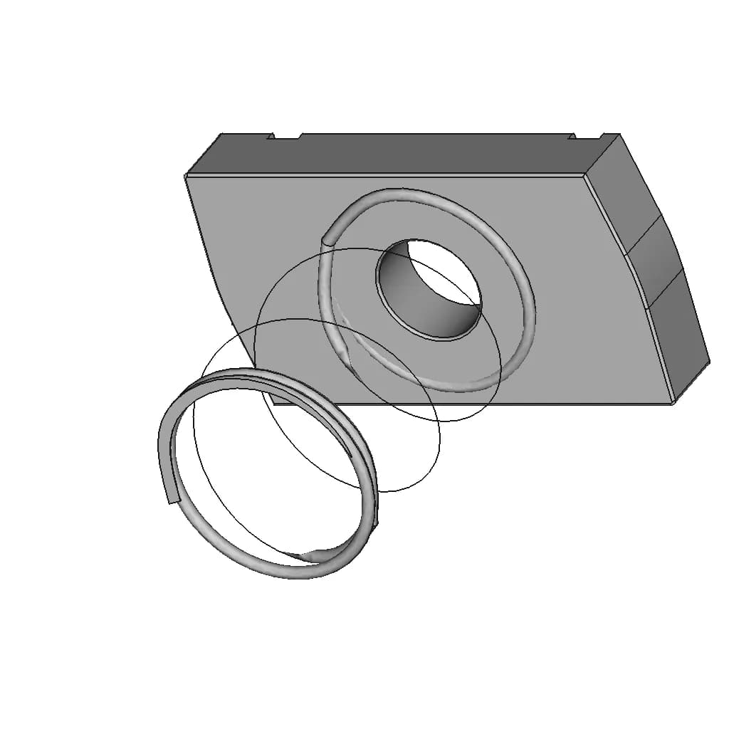 Spring Nut 10Mm - Downloadable CAD Representation_60_30_degree_snapshot