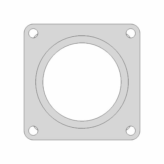 Thin Plate With 5 Holes And Curved Fillet - Standard Mechanical Component