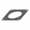 Thin Plate With 5 Holes And Curved Fillet - Standard Mechanical Component_60_30_degree_snapshot
