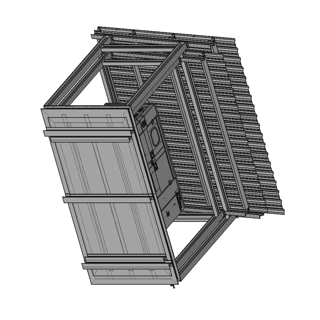 Abrigo Para Gerador Com Capacidade De 4 T | 3D Engineering Design File_60_30_degree_snapshot