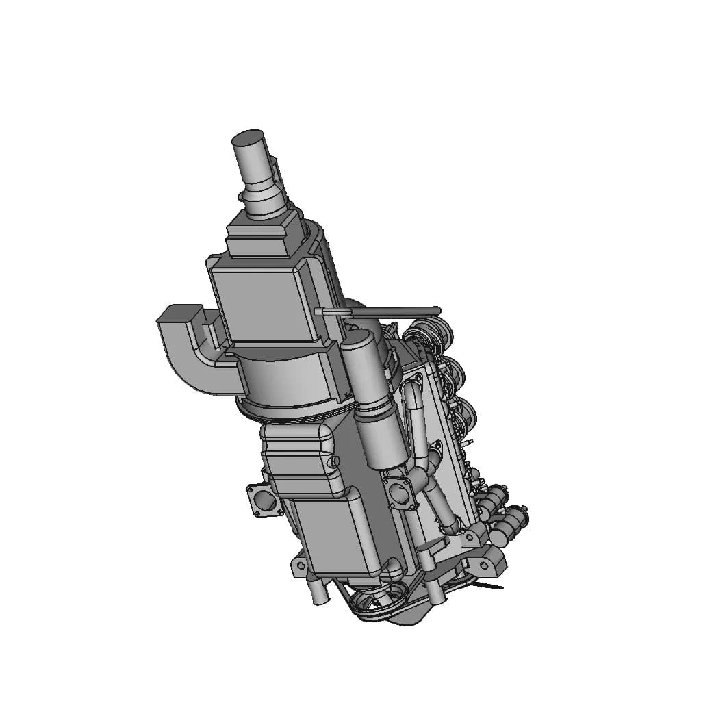 V8 Flathead Engine - Mercury 51 | 3D Engineering Design File_60_30_degree_snapshot