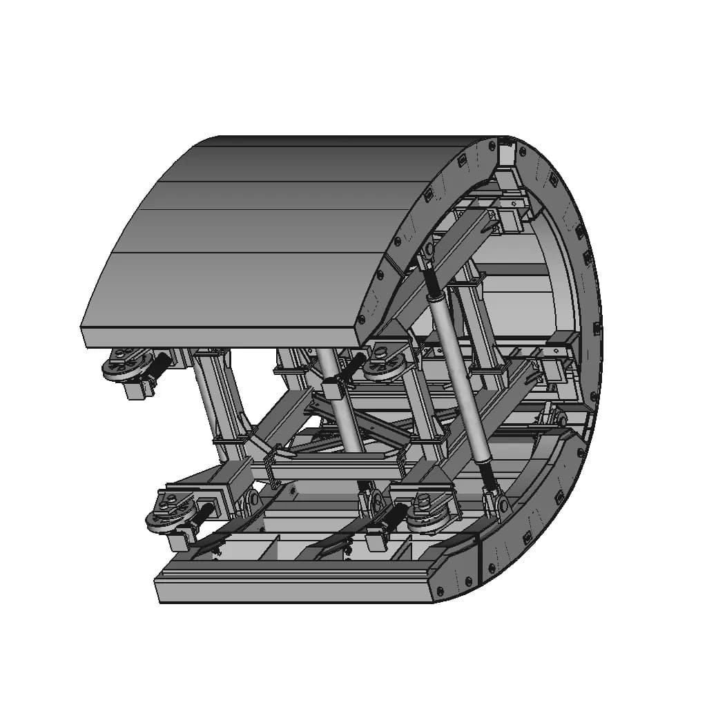 Underpass Tunnel Lining Formwork - Downloadable CAD Representation_60_30_degree_snapshot