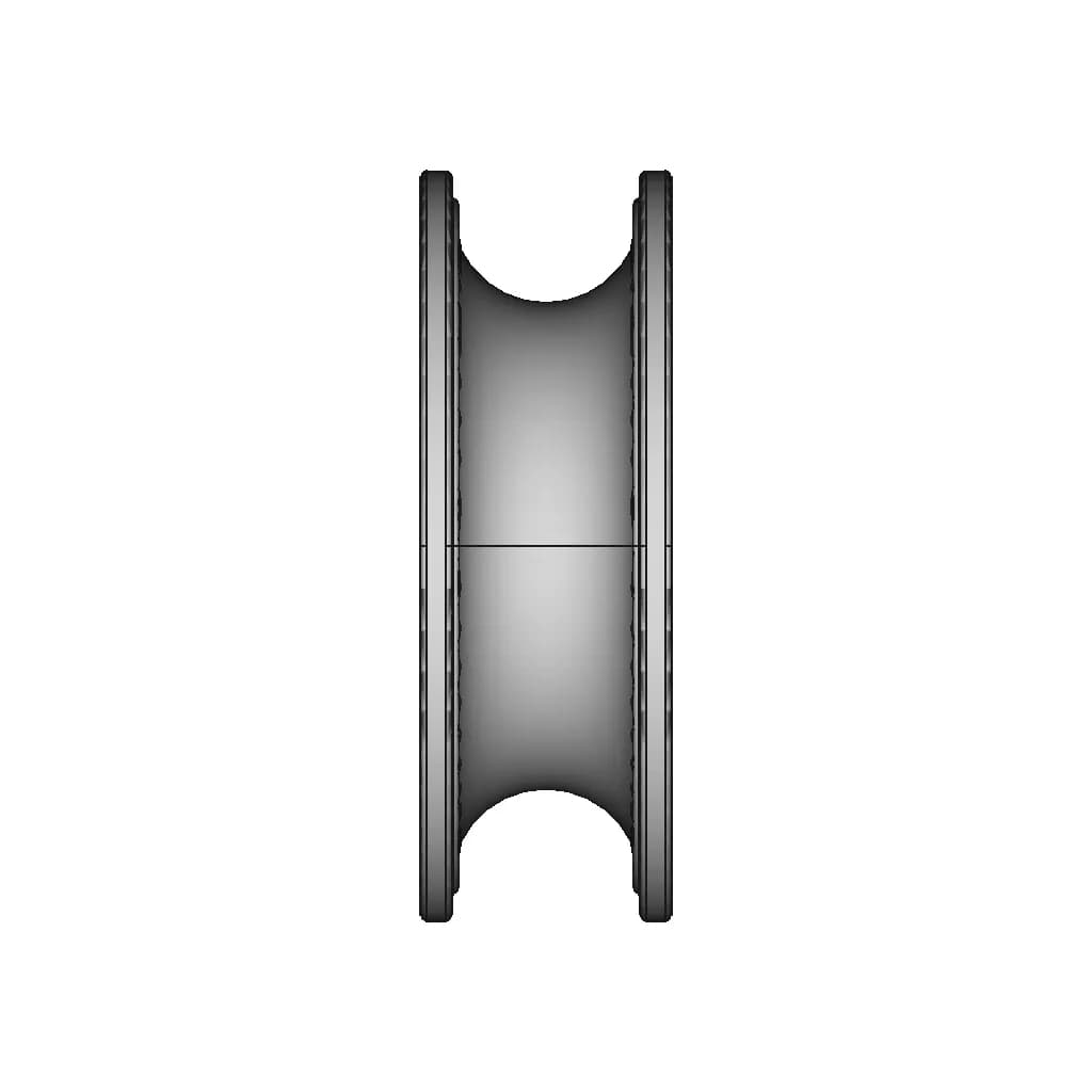 Metal Roller With Bearing 12X60X20 Mm, U-Shaped Groove - Standard Mechanical Component_0_0_degree_snapshot