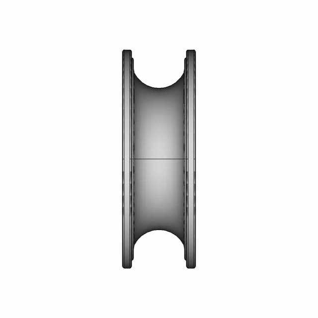 Metal Roller With Bearing 12X60X20 Mm, U-Shaped Groove - Standard Mechanical Component